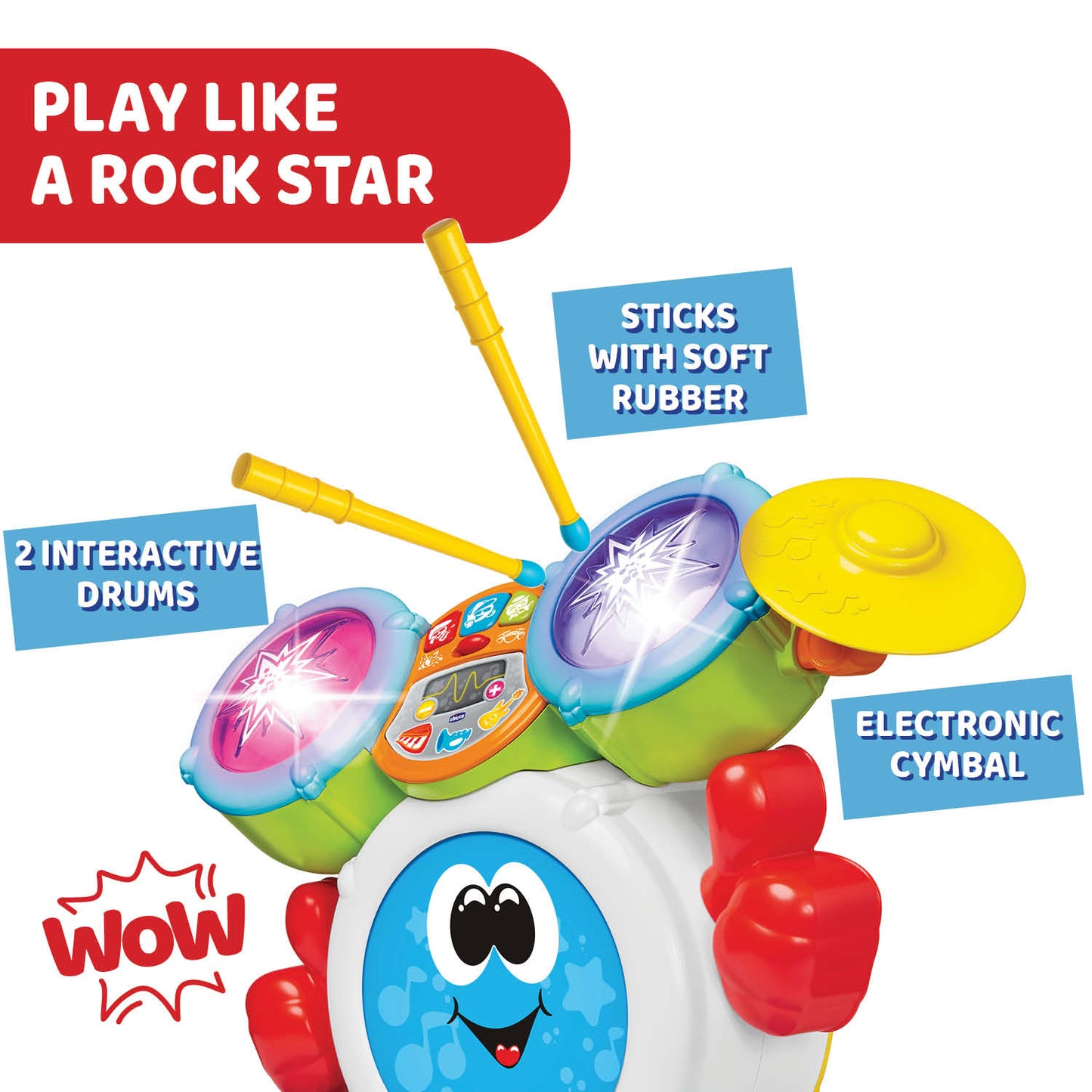 Jucarie muzicala Chicco Rocky tobosarul, 1-4ani