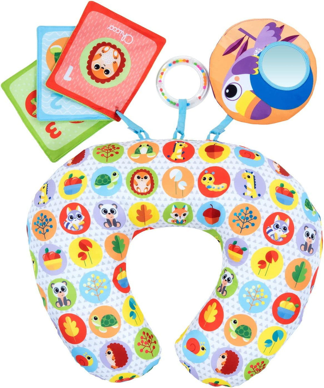 Jucarie pernuta Chicco pentru animalute Tummy time, 2-9luni
