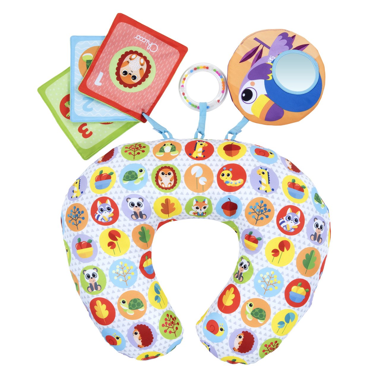 Jucarie pernuta Chicco pentru animalute Tummy time, 2-9luni