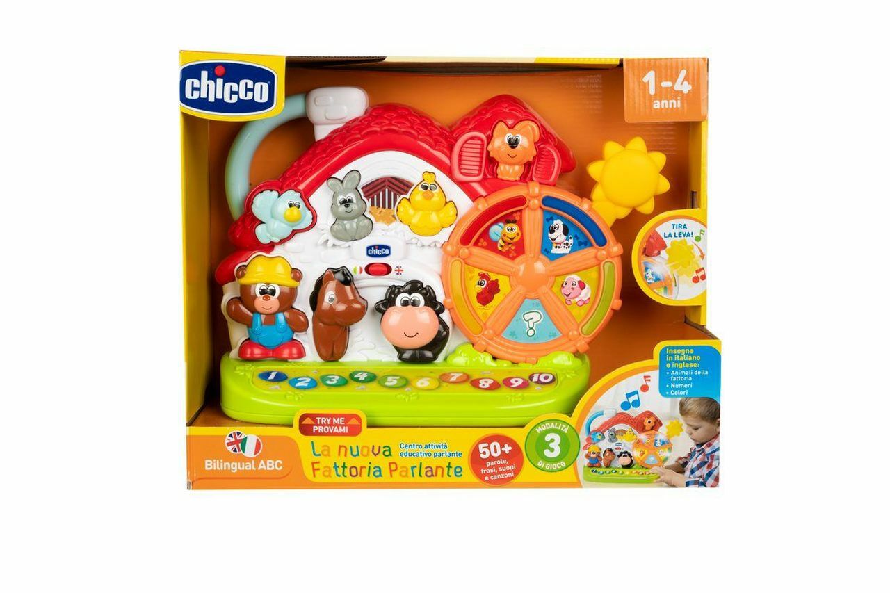 Jucarie vorbitoare Chicco Noua Ferma, IT/EN, 1-4ani
