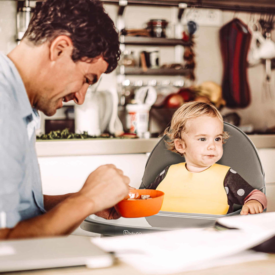 BabyGo - Scaun de masa transformabil Scandi Grey