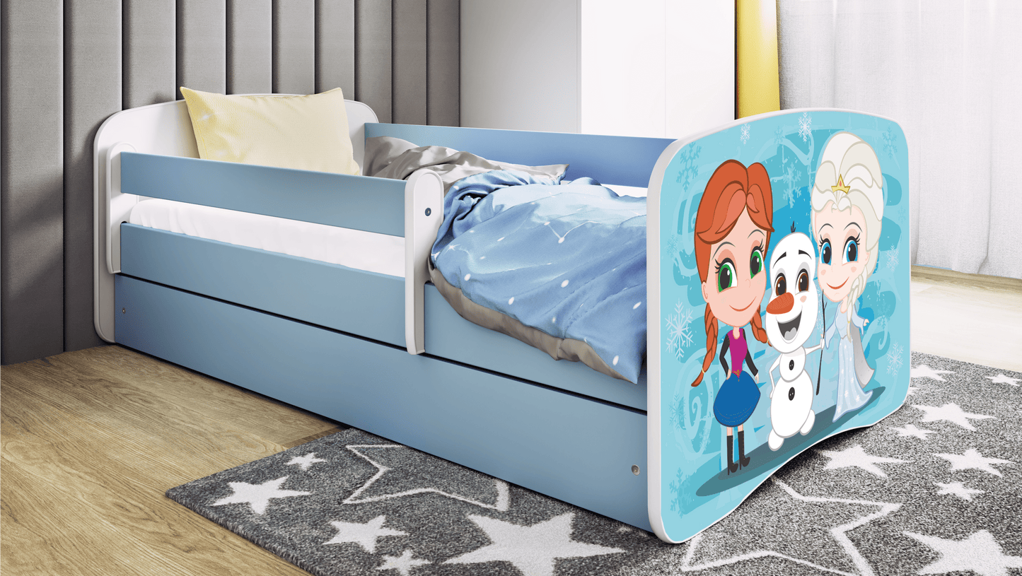 Pat tineret Kocot Kids Babydreams Blue cu sertar si saltea 180x80