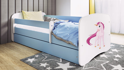 Pat tineret Kocot Kids Babydreams Blue cu sertar si saltea 180x80