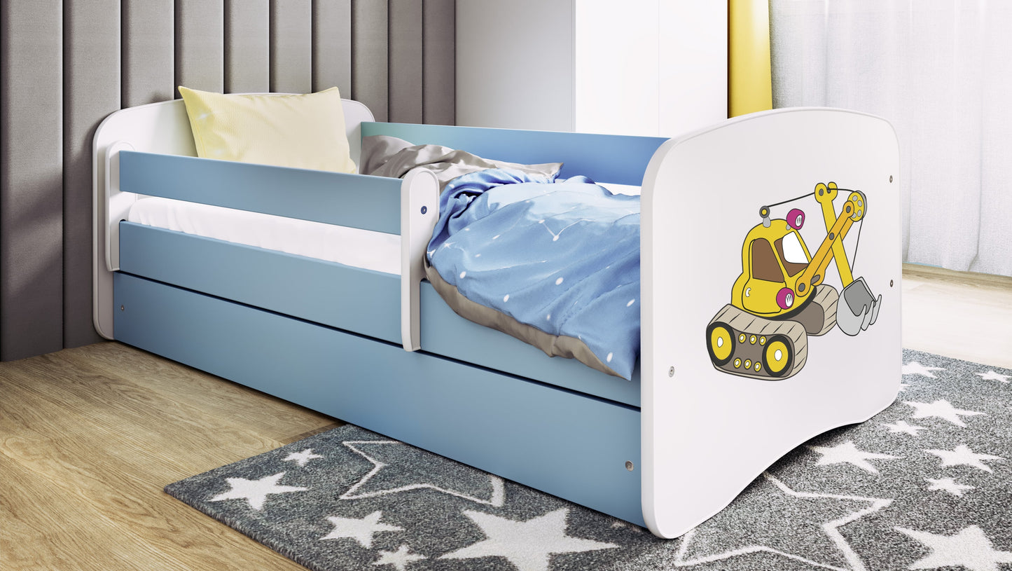 Pat tineret Kocot Kids Babydreams Blue cu sertar si saltea 180x80