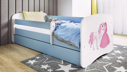 Pat tineret Kocot Kids Babydreams Blue cu sertar si saltea 180x80
