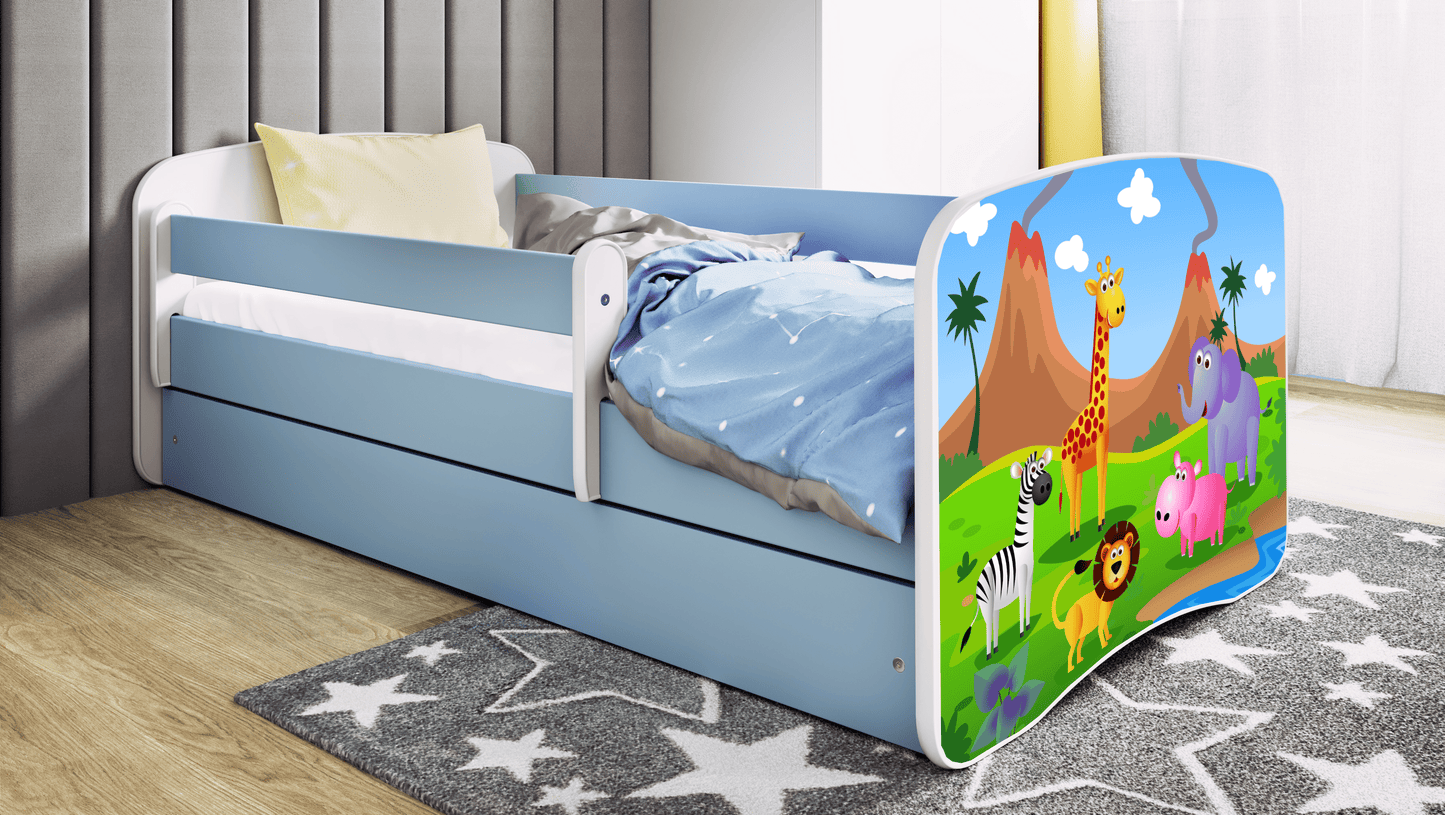 Pat tineret Kocot Kids Babydreams Blue cu sertar si saltea 180x80