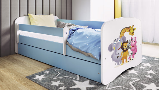 Pat tineret Kocot Kids Babydreams Blue cu sertar si saltea 180x80
