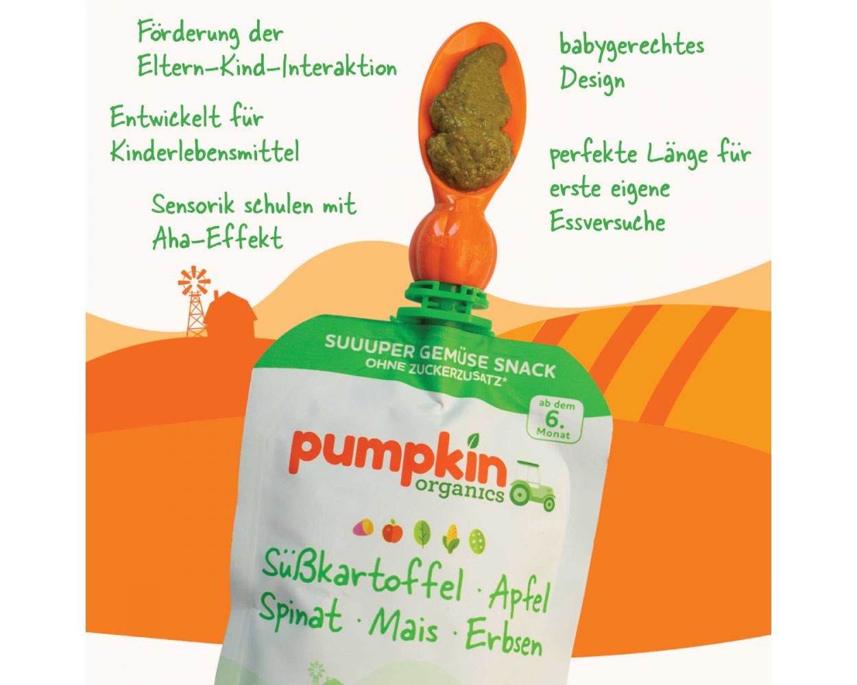 Lingurita pentru Pauch Pumpkin Organics Pumpkin Organics 4260526590225