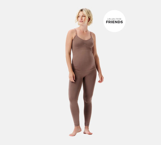 Colanti fara cusaturi pentru gravide Cara Sensil Breeze Deep Taupe XL/XXL Lola&Lykke