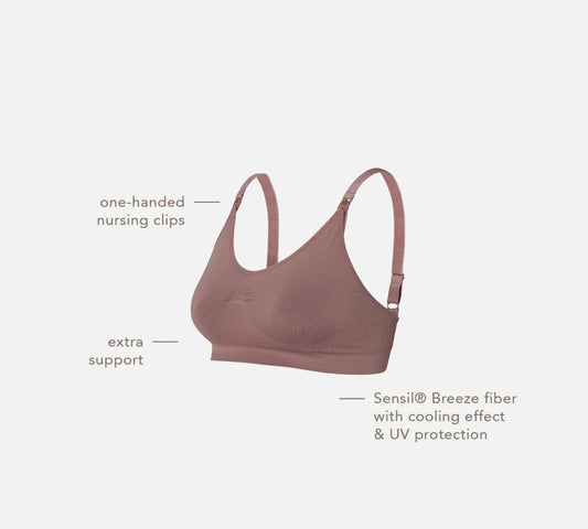 Sutien de alaptare fara cusaturi Hura Sensil Breeze Deep Taupe M/L Lola&Lykke