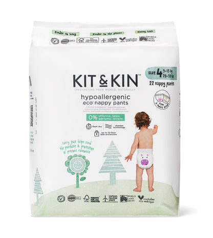 Scutece Hipoalergenice Eco Kit&Kin Chilotel Maxi, Marimea 4, 9-15 kg, 22 buc  18109 KKS4PANTSHL