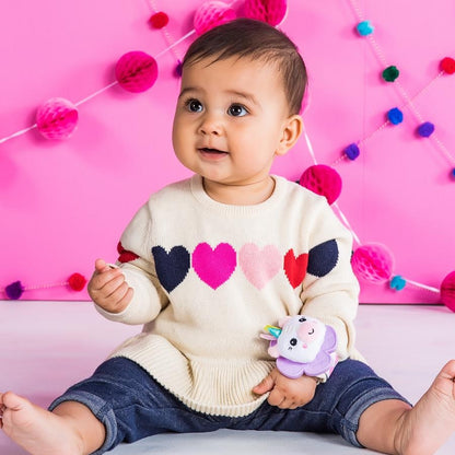 Bright Starts - Jucarie de dentitie Lama vesela si Unicornul fericit