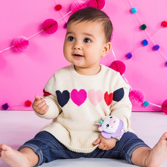 Bright Starts - Jucarie de dentitie Lama vesela si Unicornul fericit