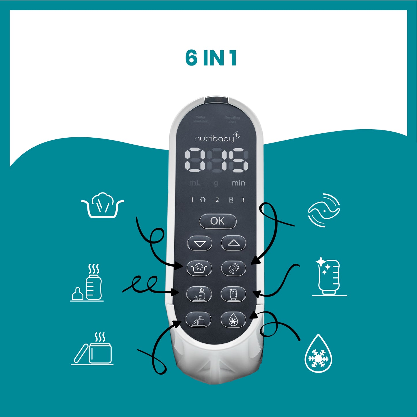 Babymoov - Robot multifunctional 5 in 1 Nutribaby (+) Industrial Grey