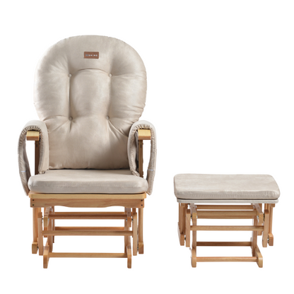 ONINO - Fotoliu reglabil pentru alaptare, cu suport de picioare inclus, CALM.me, Natural Beige