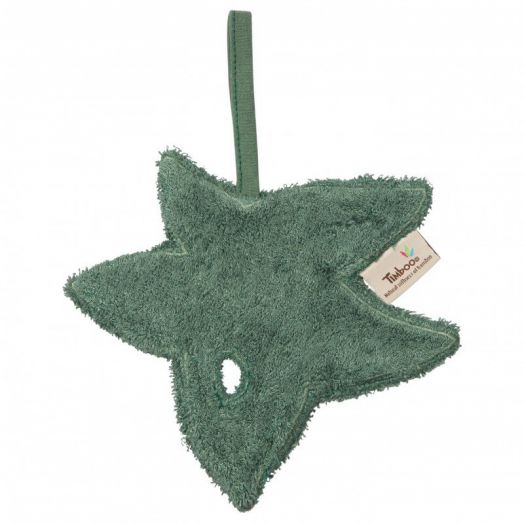 Textil din bambus pentru dentitie cu agatatoare suzeta Frunza Aspen Green 11246 TM-TUT03-530