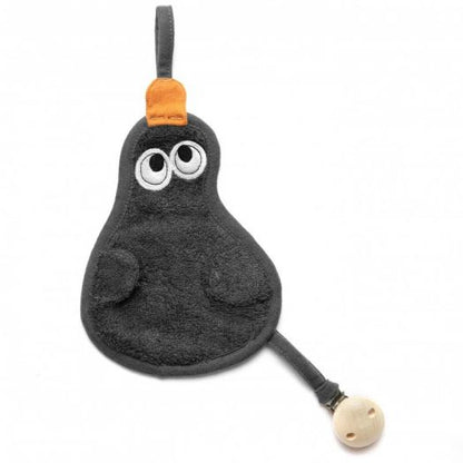 Textil din bambus pentru dentitie cu agatatoare suzeta din lemn Para Graphit 11250 TM-TUTEE-524