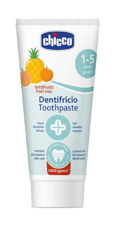 Pasta dinti pentru copii Chicco, fluor cu aroma de multi-fructe, 1-5 ani+