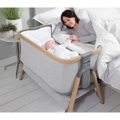 Tutti Bambini – Patut 2 in 1 co-sleeper CoZee Oak & Sterling Silver