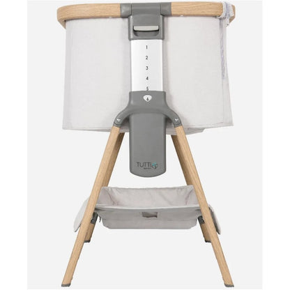 Tutti Bambini – Patut 2 in 1 co-sleeper CoZee Oak & Sterling Silver