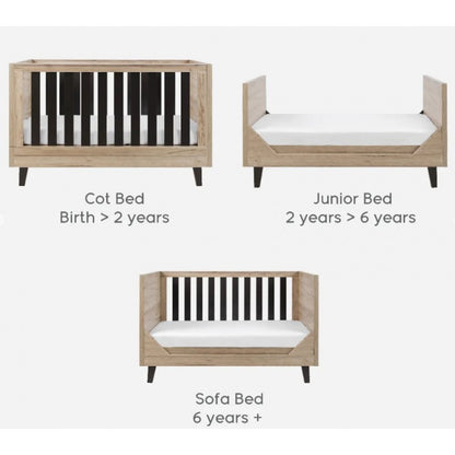 Tutti Bambini – Patut evolutiv 3 in 1 Como Oak & Slate Grey