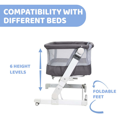 Patut atasabil Chicco Next2Me PopUp, Atmoshpere(Gri), 0luni+