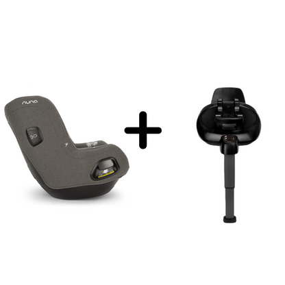 Nuna - Set Scaun auto rotativ i-Size TODL next Thunder, 40-105 cm + Baza isofix BASE next i-Size pentru TODL next, testat ADAC