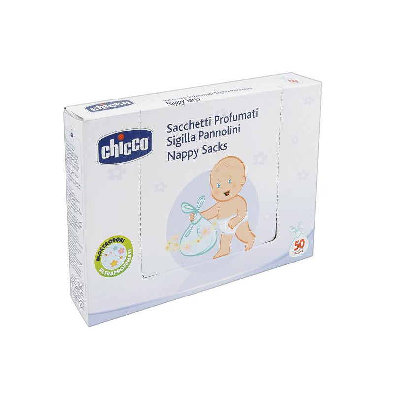 Pungi parfumate si sigilate Chicco pentru scutece folosite, 50buc, 0luni+