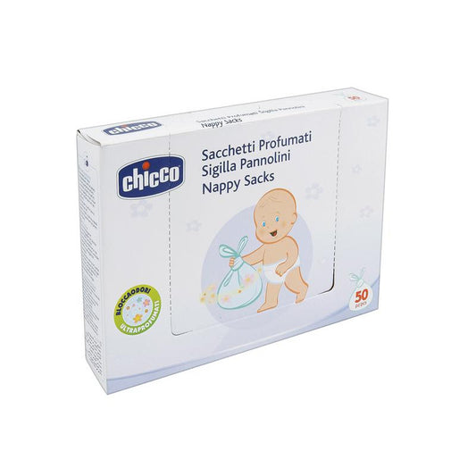 Pungi parfumate si sigilate Chicco pentru scutece folosite, 50buc, 0luni+