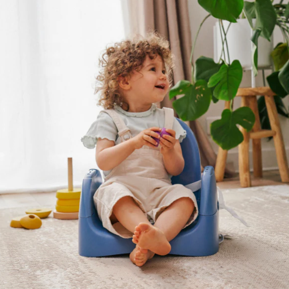 Badabulle- Booster pliabil Nomad Albastru cu Pisicuta