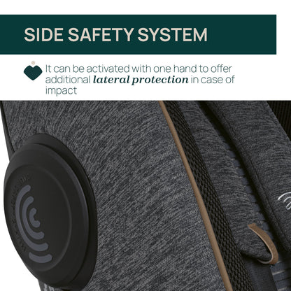 Scaun auto Chicco Bi-Seat i-Size Air cu baza Isofix, Graphite (gri), 40-150 cm (de la nastere pana la 12 ani)