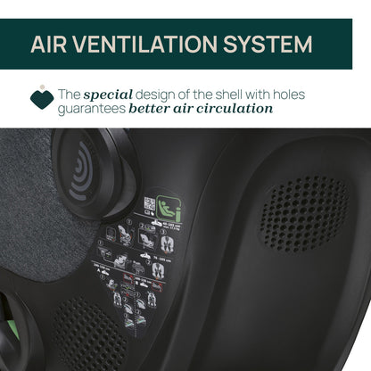 Scaun auto Chicco Bi-Seat i-Size Air cu baza Isofix, Graphite (gri), 40-150 cm (de la nastere pana la 12 ani)