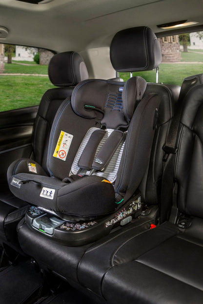 Scaun auto rotativ Chicco Unico EVO i-Size, BlackAir (Negru), de la nastere pana la 12 ani (40-150 cm)