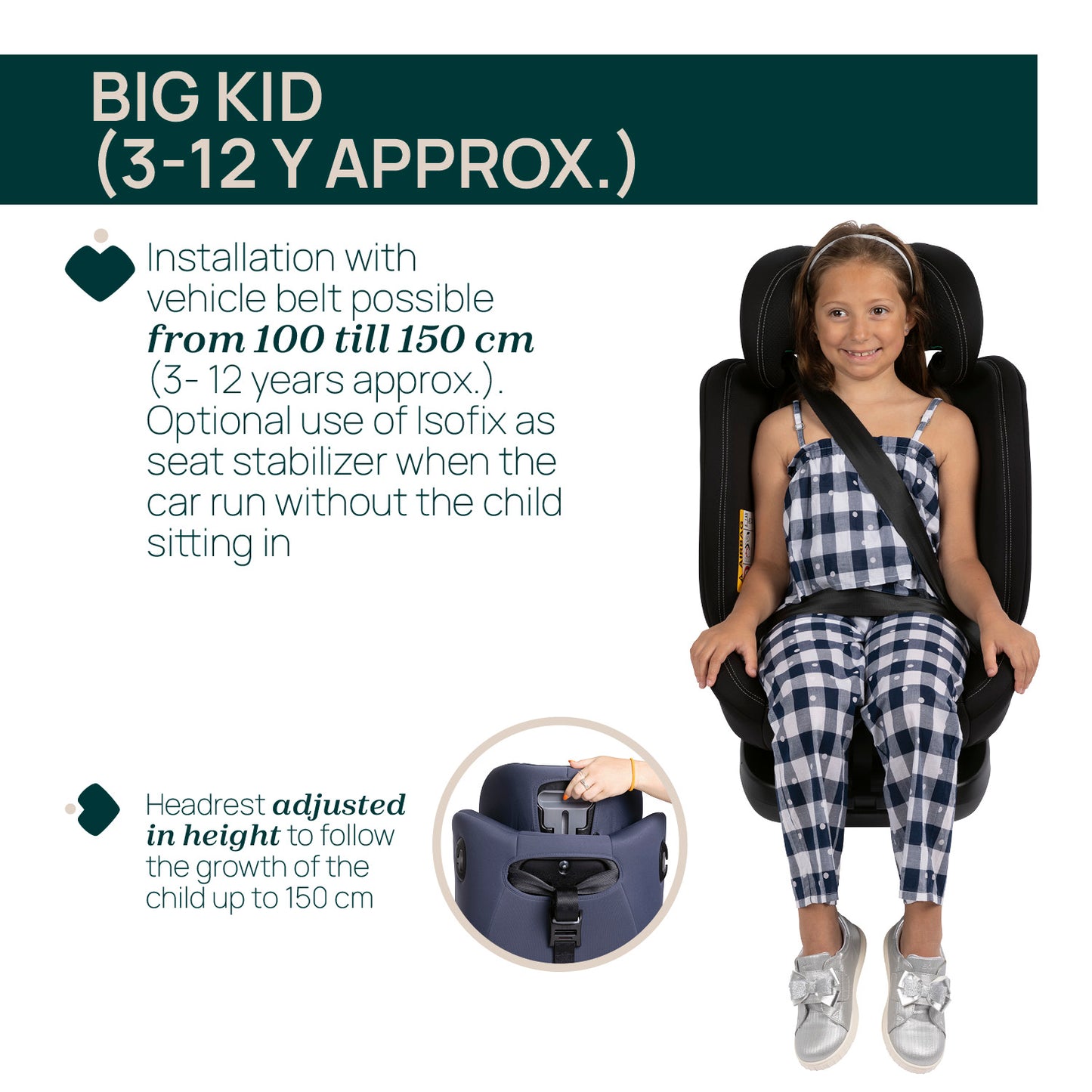 Scaun auto rotativ Chicco Unico EVO i-Size, IndiaInk (Albastru), de la nastere pana la 12 ani (40-150 cm)