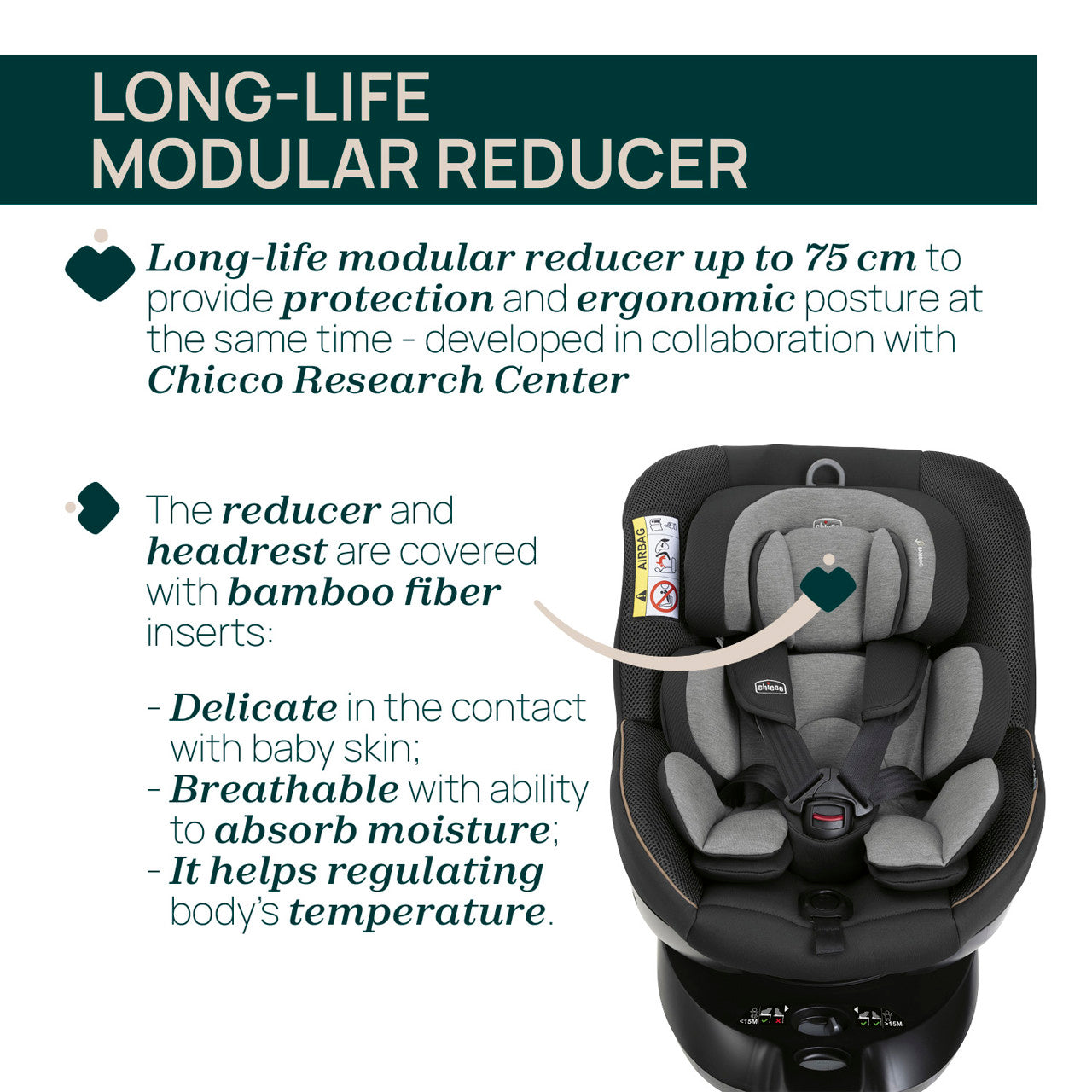 Scaun auto rotativ cu baza isofix Chicco Seat 105 i-Size, Posh Black, 40-105cm, de la nastere pana la 4 ani