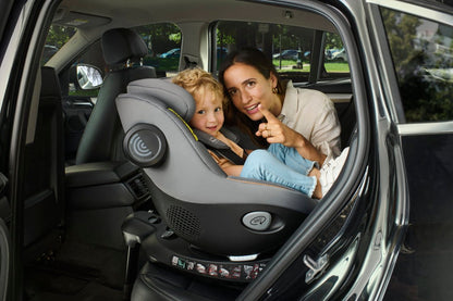 Scaun auto rotativ cu baza isofix Chicco Seat 105 i-Size, Posh Black, 40-105cm, de la nastere pana la 4 ani