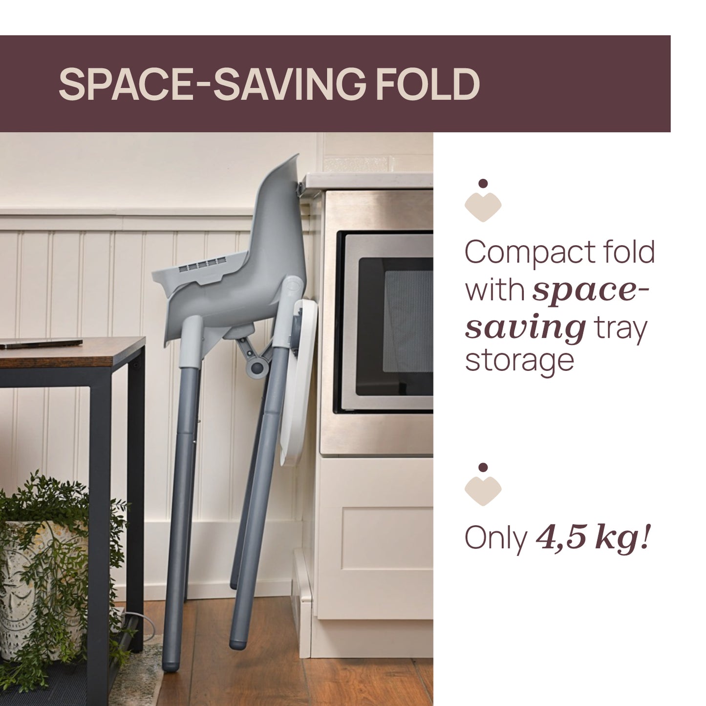 Scaun de masa Chicco evolutiv 3 in 1 Polly Zest, Moon Grey (Gri), 6luni+