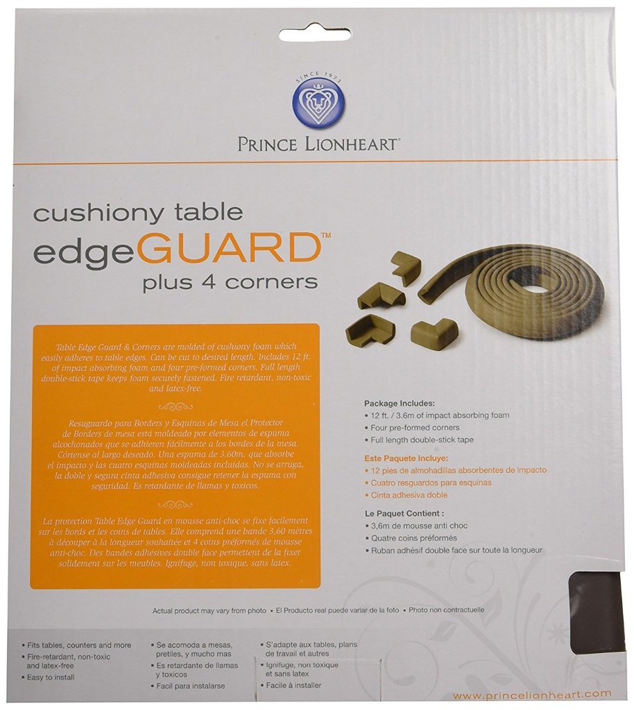 Set complet de protectie Margine si Colturi pentru Suprafete Dure Prince Lionheart Maro Prince Lionheart 0091