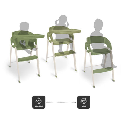 BabyGo - Scaun de masa 3 in 1 transformabil Levels Khaki