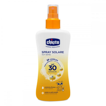 Spray Chicco protectie solara dermopediatrica, SPF 30+, 150ml, 0 luni+