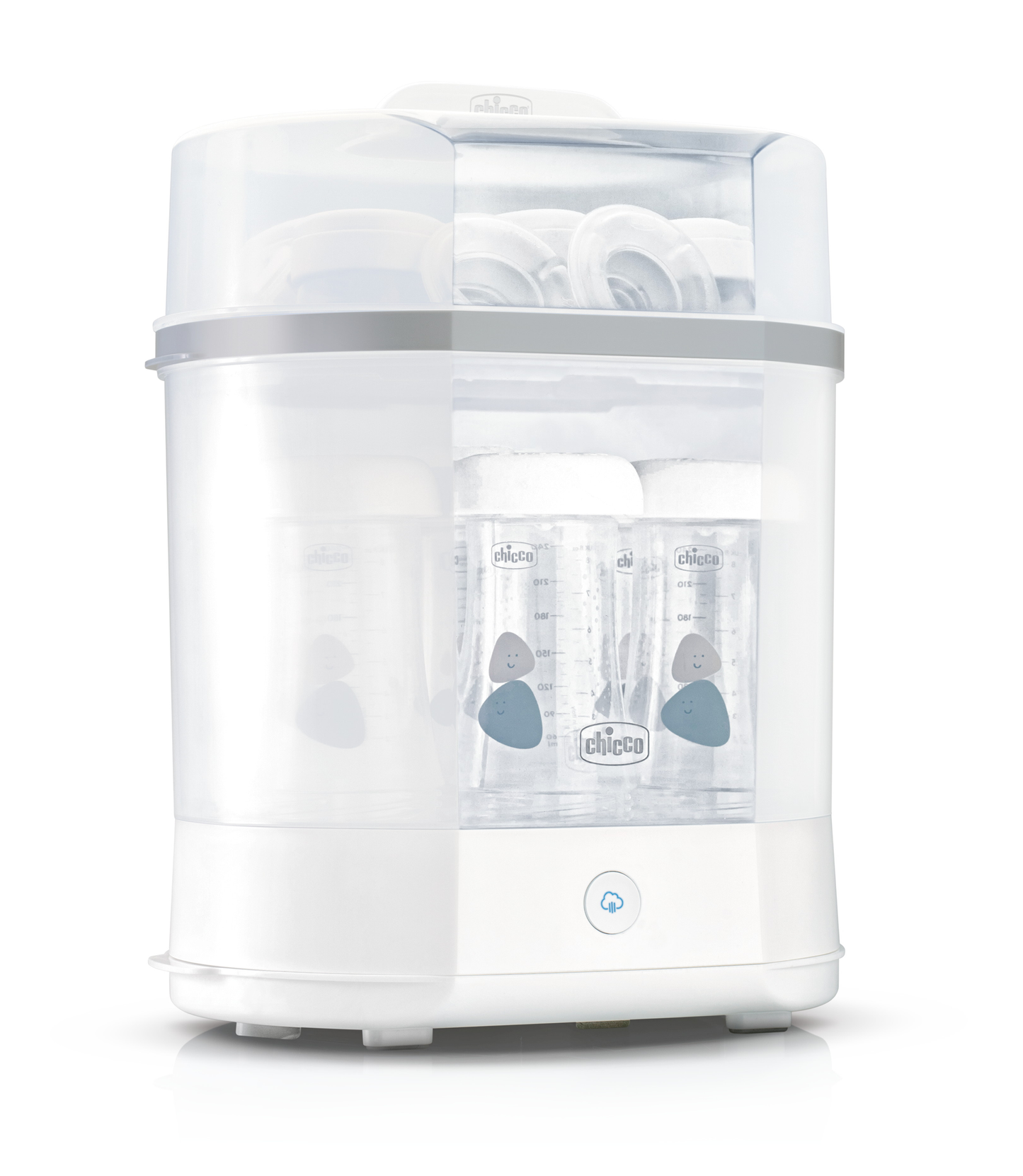 Sterilizator electric cu aburi Chicco 3 in 1 Steril Natural, 0luni+