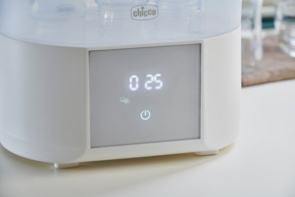 Sterilizator electric digital Chicco cu uscator biberoane si accesorii mici, 0luni+