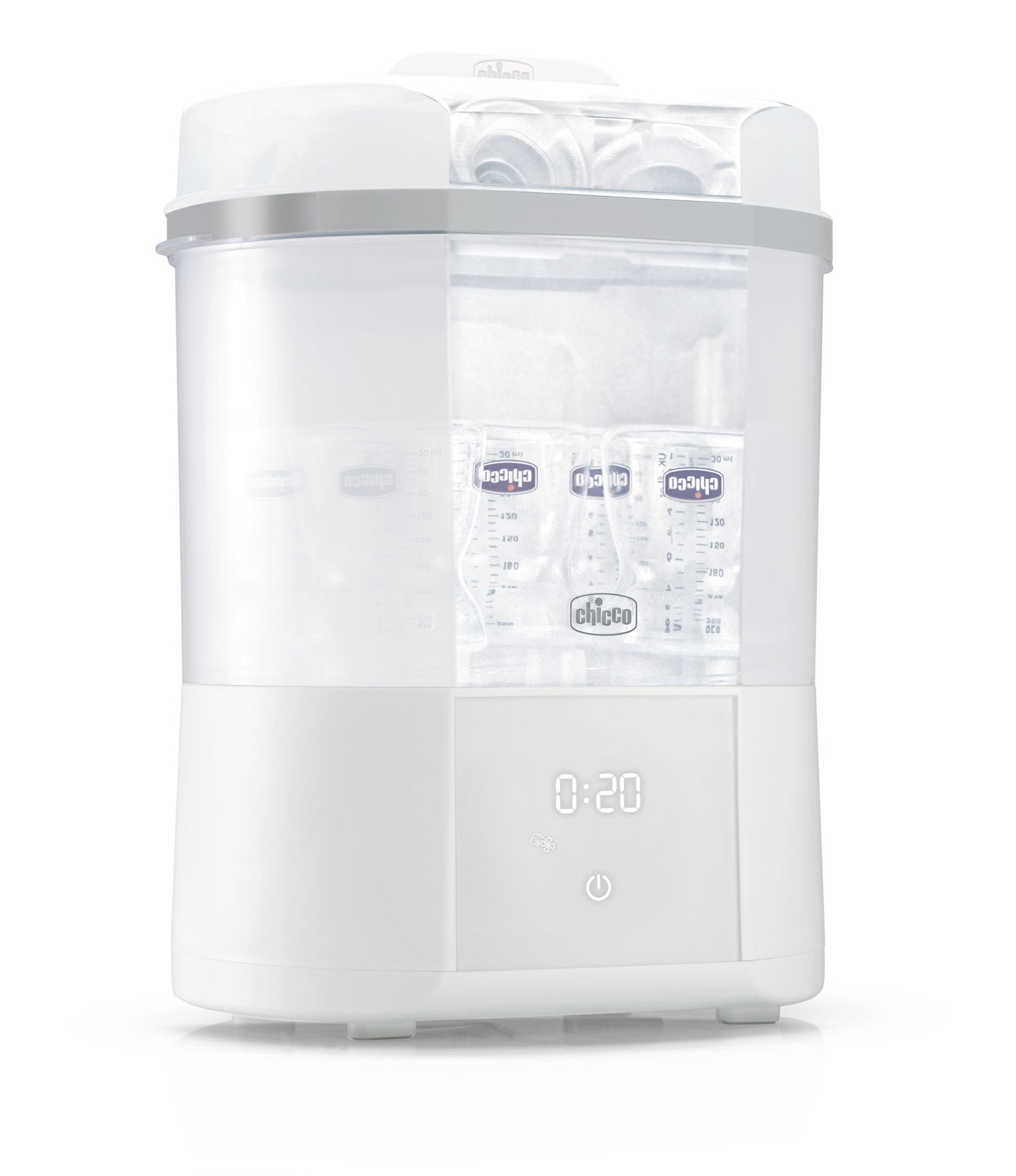 Sterilizator electric digital Chicco cu uscator biberoane si accesorii mici, 0luni+