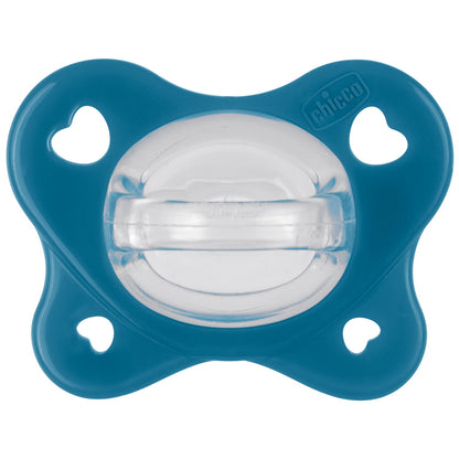 Suzeta anatomica Chicco PhysioForma DualSoft, 2buc, bleu, 16-36luni