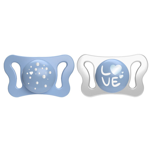 Suzeta Chicco PhysioForma Micro, 2 bucati, blue, 0-2luni