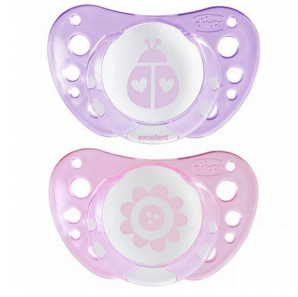 Suzeta Chicco s. Physio Air, forma anat., 0-6 luni, 2buc, roz
