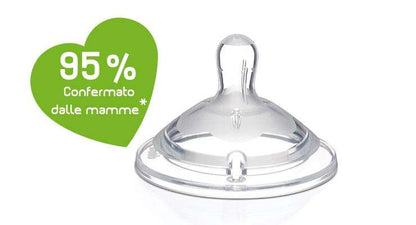 Tetina Chicco s. Natural Feeling, flux rapid, 2buc, 6 luni+