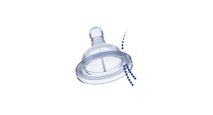 Tetina Chicco s., 2buc, flux normal, 0luni+