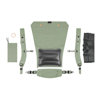 Babymoov - Moov & Boost Sistem de purtare transformabil in Booster, creat in colaborare cu medici kinetoterapeuti, Verde salvie