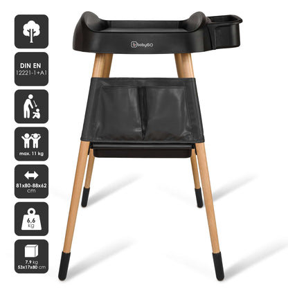 BabyGo - Masuta de schimbat si infasat Change Me, Black